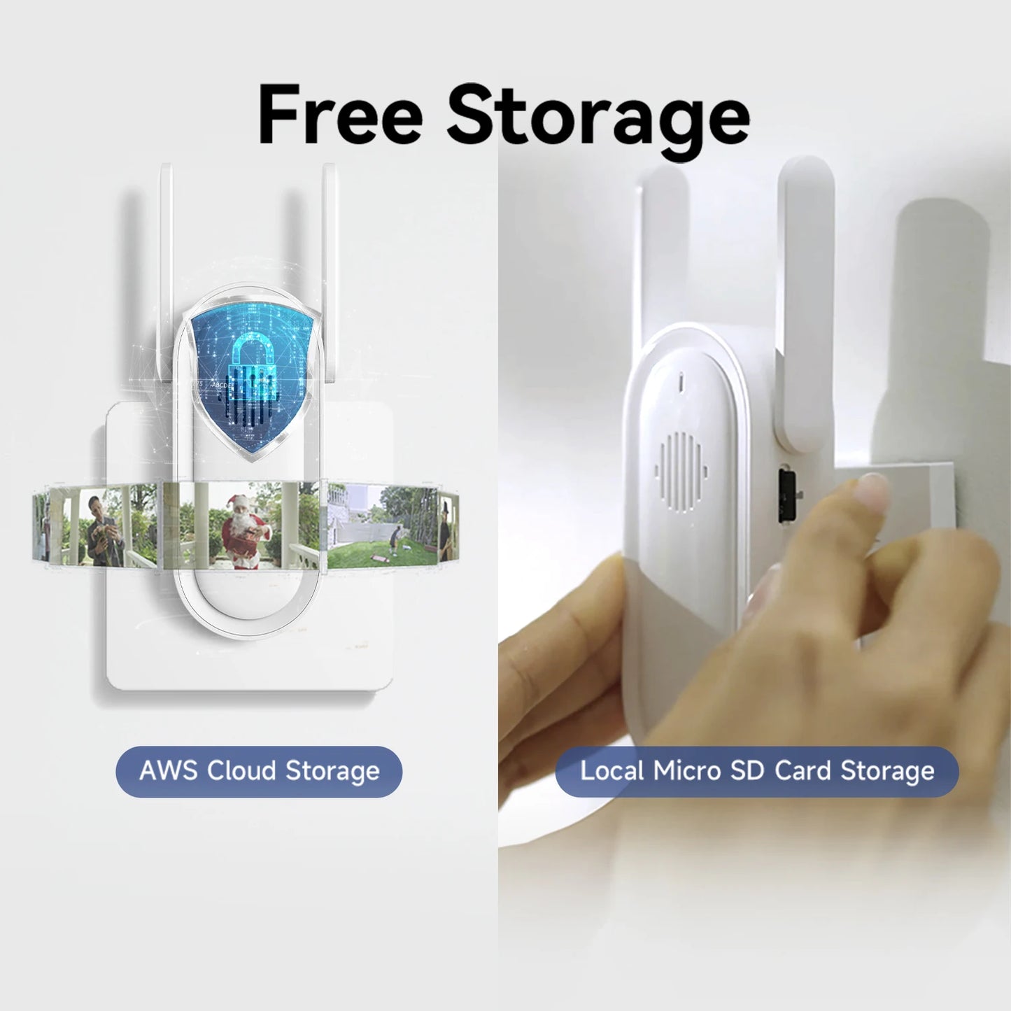 IMILAB Smart Home Video Doorbell Camera WiFi 2.5K Security Protection Human Detection Local Storag Instant Alert 5200mAh
