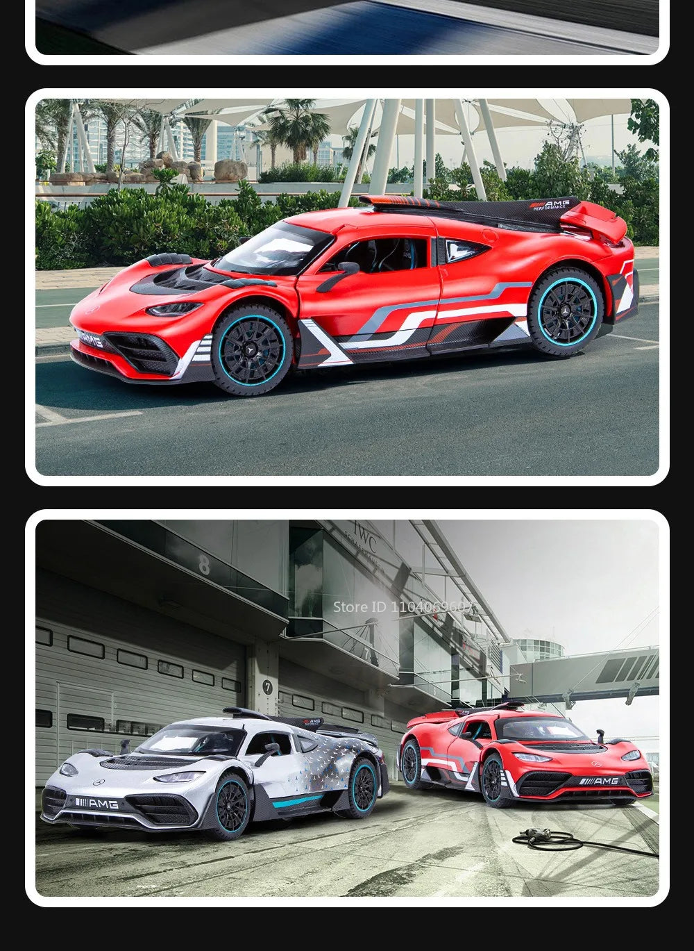 Scale 1:24 ONE Sports Car Model Toy Modified Metal Diecast Free Wheeling Vehicles Simulation Sound & Light Gift for Children