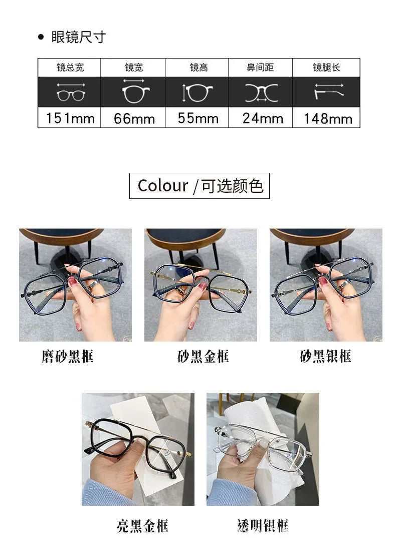 1PCs Blue Light Blocking Glasses Fashion Men Optical Clear Glasses Black Square Frame Anti Blue Light Eyeglasses Eyewear Lentes