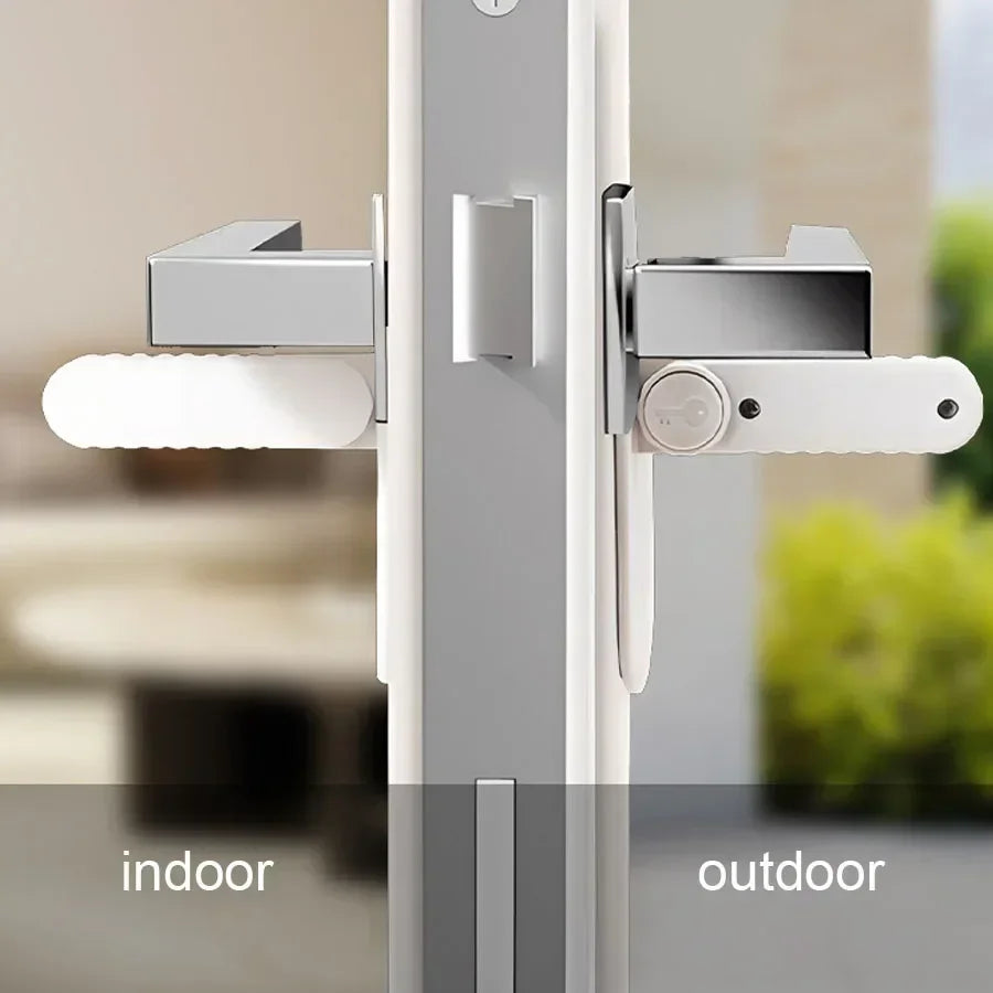 new Door Lever Lock Universal Anti-open Handle Child Baby Safety Locks Punch-free Multifunction Hidden Button Buckle Safety Lock