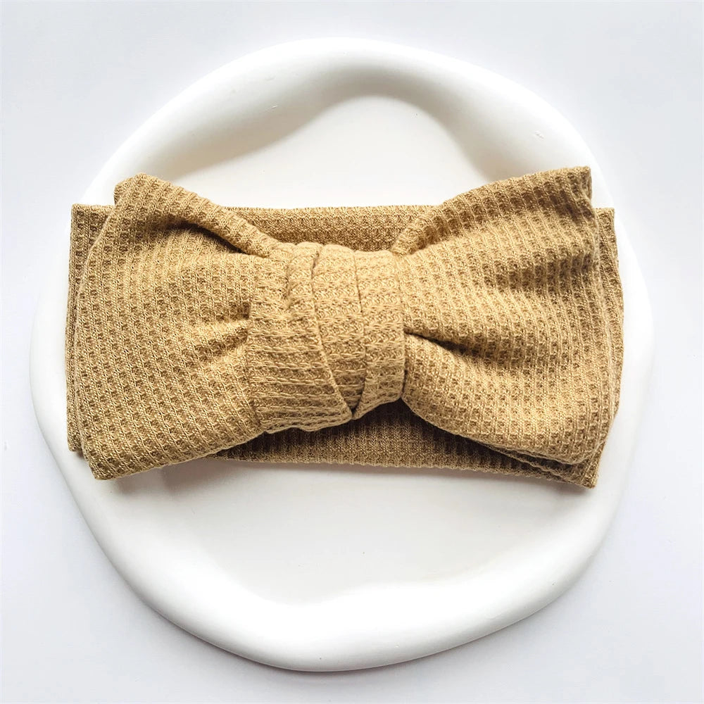 Baby Girl Bow Headband for Children Newborn Baby Turbans for Babies Solid Big Bowknot Headbands Infant Baby Hair Accessories