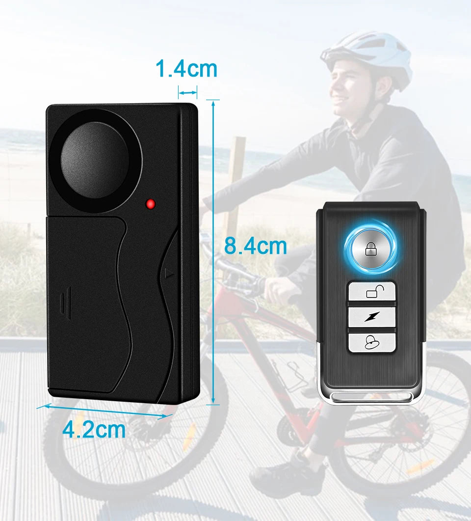 Wireless Vibration Alarm Door And Window Anti-Theft Alarm With Remote Control 110dB Motorcycle Bicycle Security Sensor System