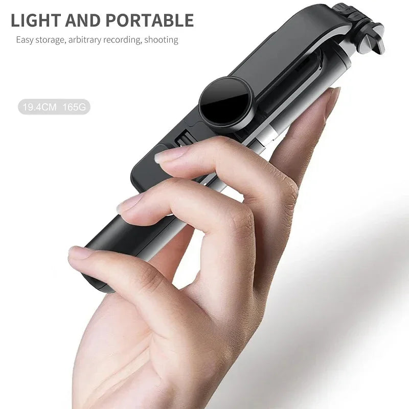 New Selfie Stick 1045mm Wireless Bluetooth Remote Shutter LED Fill Light Extended Stable tripod for Android IOS Cellphone