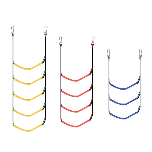 Launching Ladder Boat Folding Ladder Portable Yacht Boat Side Hanging Ladder 3/4/5 Step Boat Rope Ladder Boarding Soft Ladder