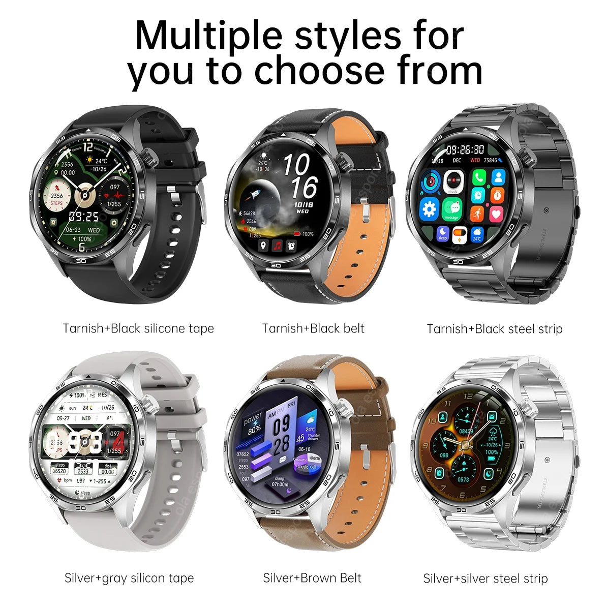 ساعة GT5 Pro الذكية الجديدة للرجال، إصدار 2025، مزودة بنظام تحديد المواقع العالمي (GPS)، وشاشة AMOLED بزاوية 360 درجة، وتقنية NFC، وبلوتوث لإجراء المكالمات، ومقاومة للماء، وميزة مراقبة الصحة، متوافقة مع نظام iOS.