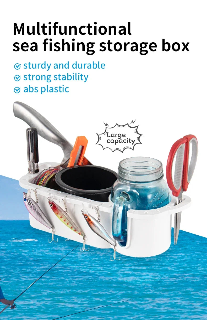Marine Storage Caddy Box Can Cup Holder Yacht Pontoon Fishing Cabin Storage Tray Bracket Organizer Storage Tools