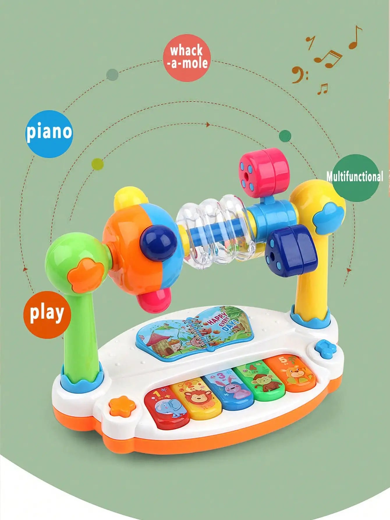 Baby Piano Toy, Light Up Music Baby Toys for12 18 Months Early Learning Educational Piano Toy 1 Year Old Boy Girl Gifts