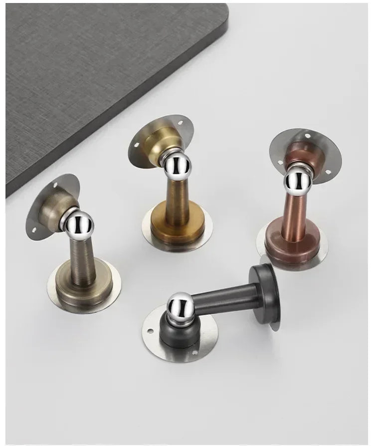 1PCS Stainless Steel Door Stopper Bathroom Magnetic Door Stop Heavy Duty Floor Wall Mount Wind-Proof Door Holder Hardware 2025