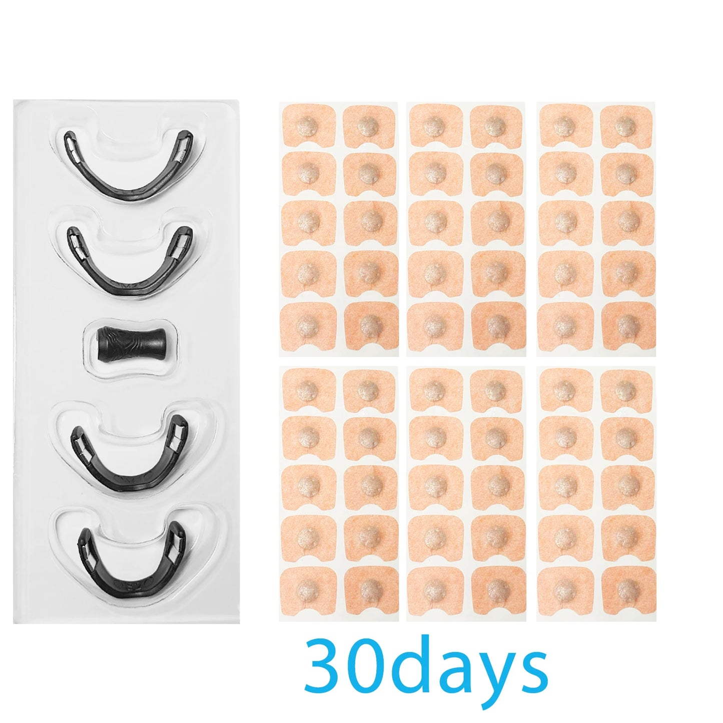 30Days Nasal breathing dilators Magnetic Nasal Strips Increase Air Intake Improve Sleep Quality Reduce Snoring