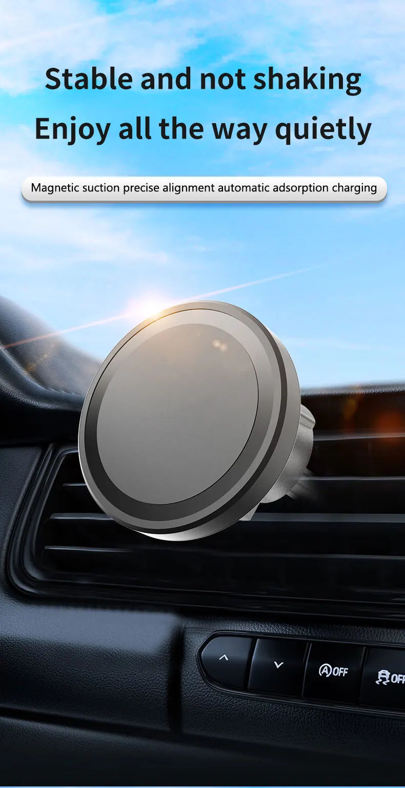 HOMEFISH Magnetic Car Wireless Charger Stand Mobile Phone Chargers Holder For Phone Pad  Watch Earphones Fast Charging Station
