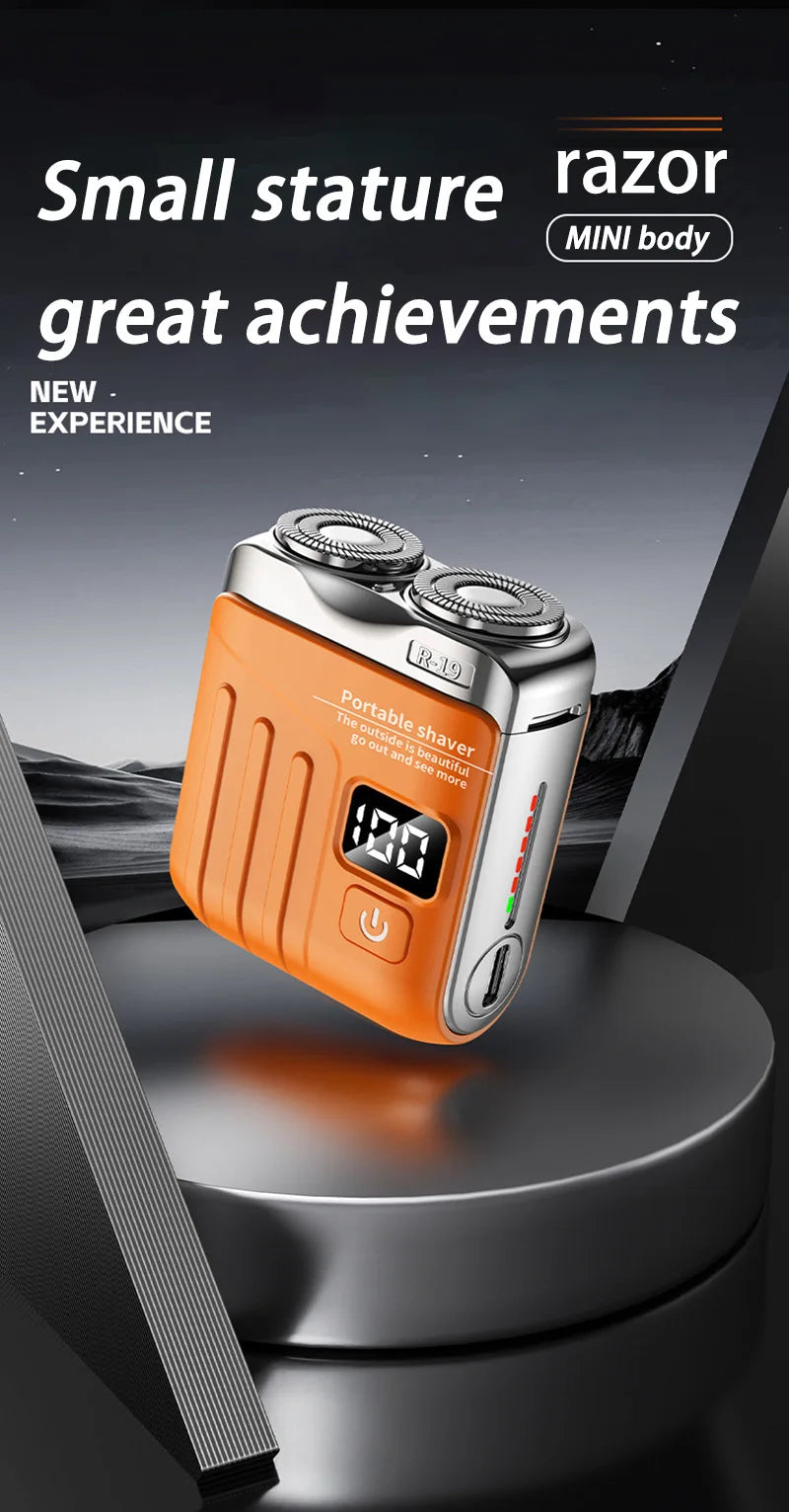 Xiaomi Electric Smart Shaver Mini Dual Blade Digital Display Rechargeable Shaver Household Car Shaver Powerful Men's Gift Shaver