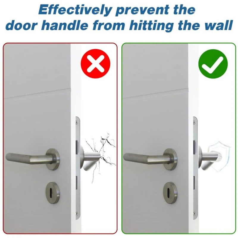 New 8-1PC Handles Door Stopper Punch-free Door Stops Transparent Round Protection Door Knob Bumper Walls Furniture Protector Pad