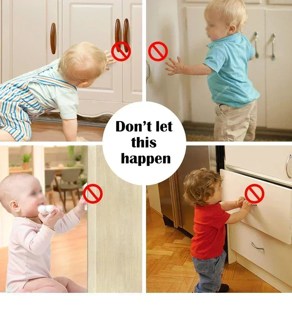 Child Safety Lock with Magnetic Keep Your Kids Safe Children's Lock Ideal Drawer Cabinet Door Safety for Toddler Baby Protection