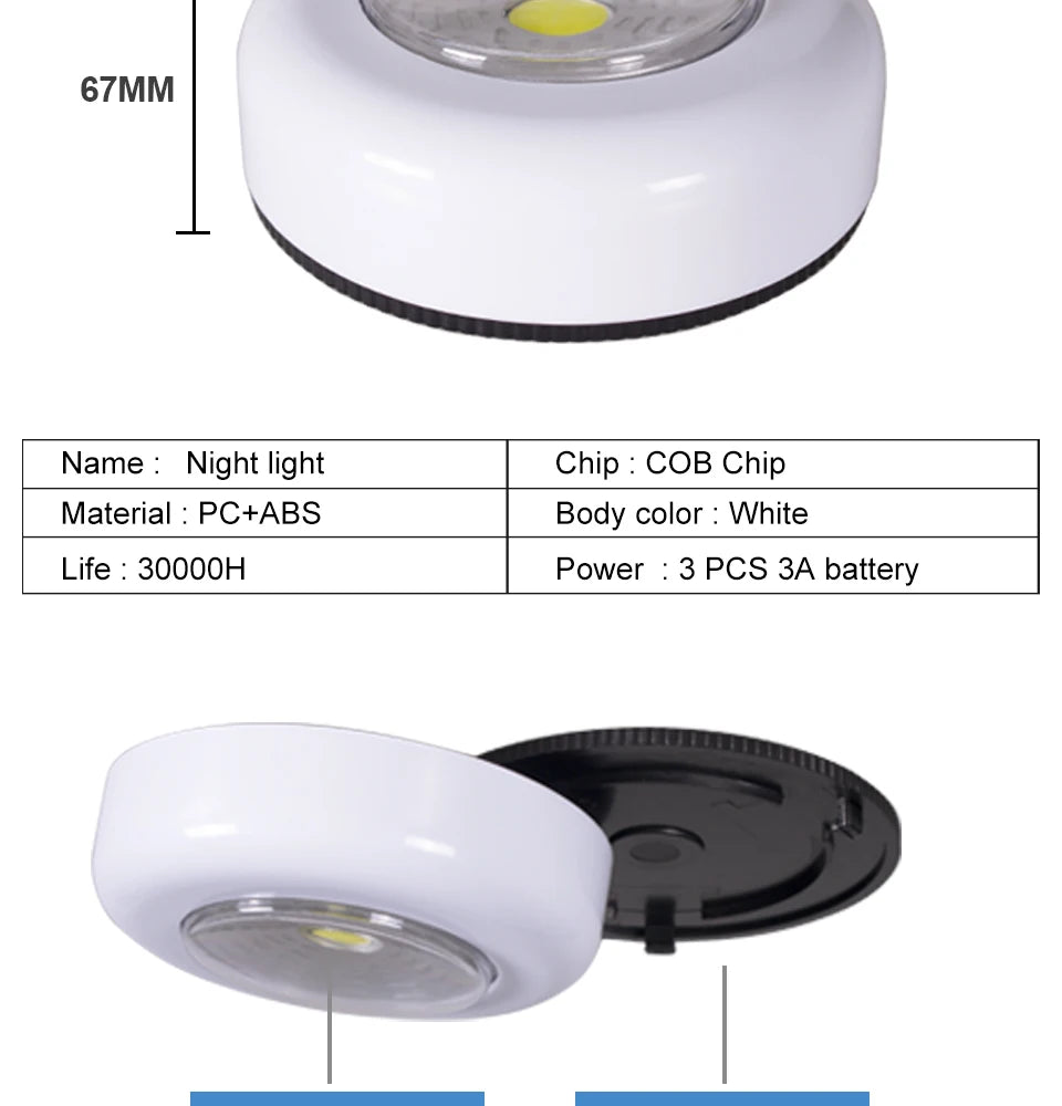 1/2/3/5 LED Night Light COB Touch Light Under Cabinet Led Wireless Wall Lamp Wardrobe Cupboard Drawer Closet for Bedroom Kitchen