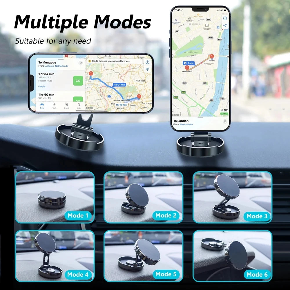 2025 Strong Magnetic Car Phone Holder 720° Foldable Universal Mount Bracket for All Phones