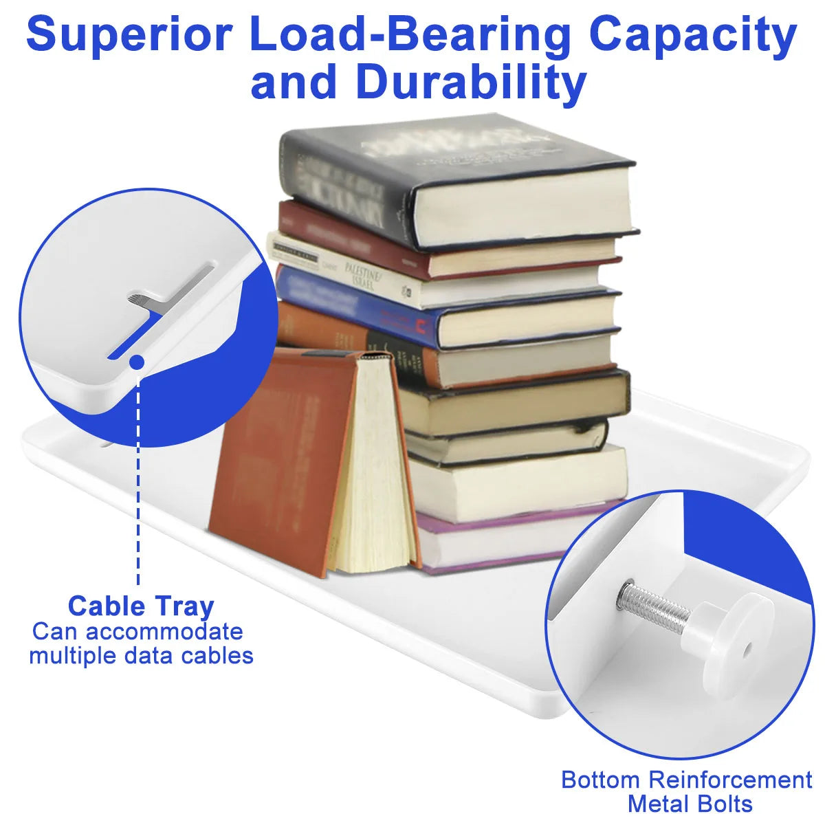 Bedside Storage Tray Clip-on Bedside Shelf Detachable Heavy-Duty Bedside Storage Tray Multifunctional Bedside Shelf Space Saving