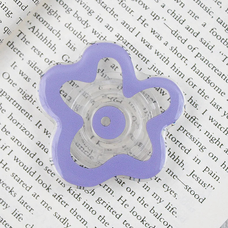 Cute Floral Phone Grip Tok Flower Cellphone Stand Holder for iPhone 15 14 Mobile Bracket Foldable Expanding Kickstand