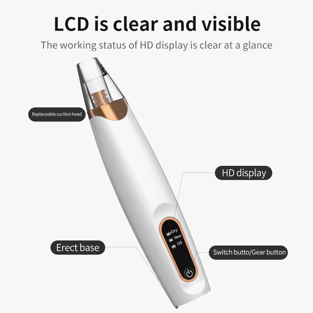 Hot Compress Blackhead Remover Vacuum Suction Acne Pore Cleaner Electric Nose Face Deep Cleansing Skin Care Device Birthday Gift