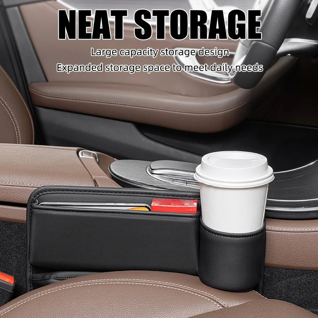 Car Seat Gap Organizer Multifunction Console Crevice Storage Box For Car Seat Gap Filler With Cup Holder Interior Accessories