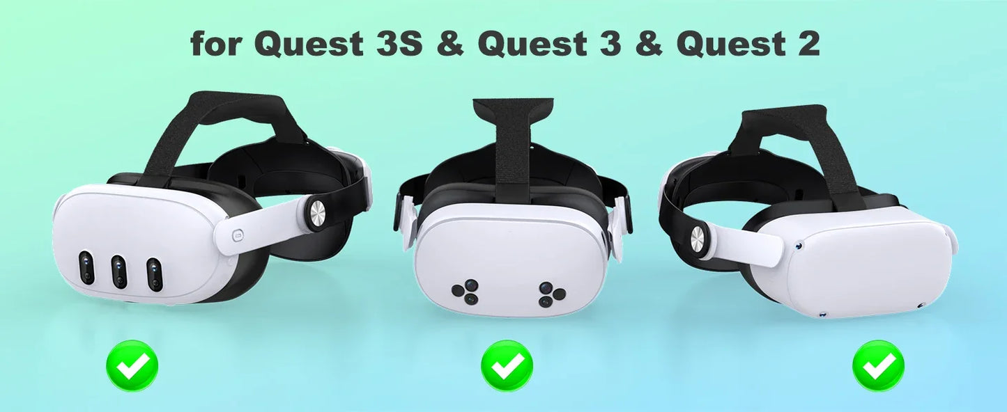 BEBONCOOL Adjustable Head Strap for Meta Quest 3S/Quest 3/Quest 2 Headstrap for VR Headset Accessories Enhanced Support