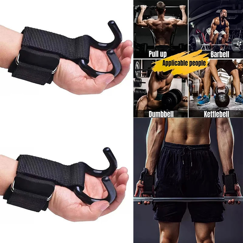 1/2pc Dumbbell Wrist Guard Non-Slip Weight Lifting Hooks  Of Deadlift Chin And Fitness Hook Training Pull-Up & Fitness Training
