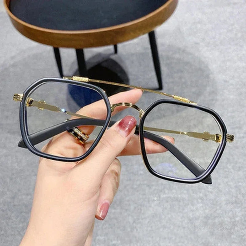 1PCs Blue Light Blocking Glasses Fashion Men Optical Clear Glasses Black Square Frame Anti Blue Light Eyeglasses Eyewear Lentes