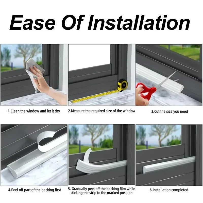 New 5/2M Acoustic Insulation Foam Window Weather Seal Strip for Sliding Door Windows Windproof Soundproof Cotton Seal Gap Filler