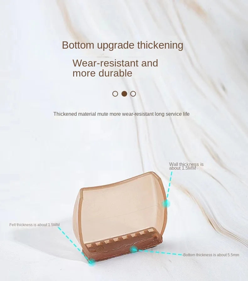16/8/4Pcs Silicone Non-Slip Legs Pads Thick-soled Furniture Sofa Anti-noise Feet Cover Wood Floor From Scratches Protectors Mat