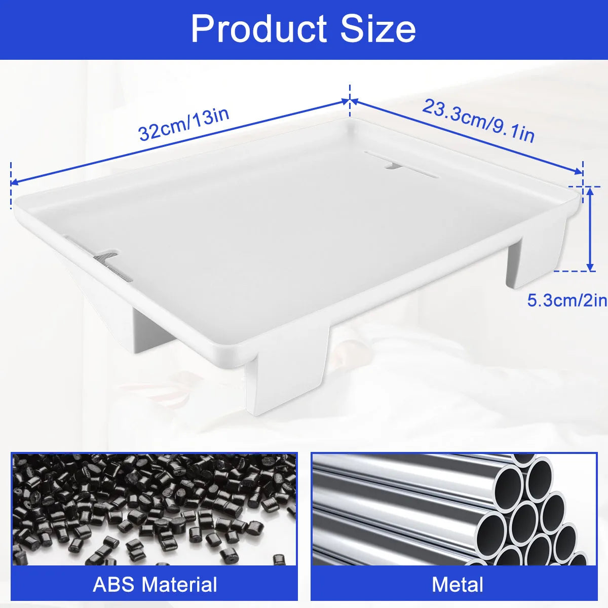 Bedside Storage Tray Clip-on Bedside Shelf Detachable Heavy-Duty Bedside Storage Tray Multifunctional Bedside Shelf Space Saving