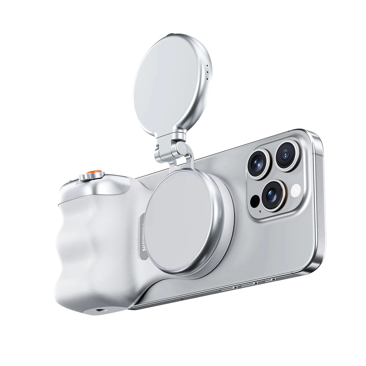 TELESIN Fun Shot Magnetic Phone Camera Grip + C03 Magnetic Selfie Light Bundle Kit Compatible with iPhone & Android