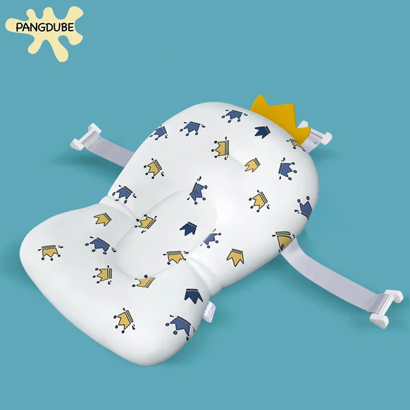 PANGDUBE Baby Bathtub Pad Newborn Bath Support Cushion Adjustable Reclining Shower Seat Bathtub Float for Infants 0-12 Months