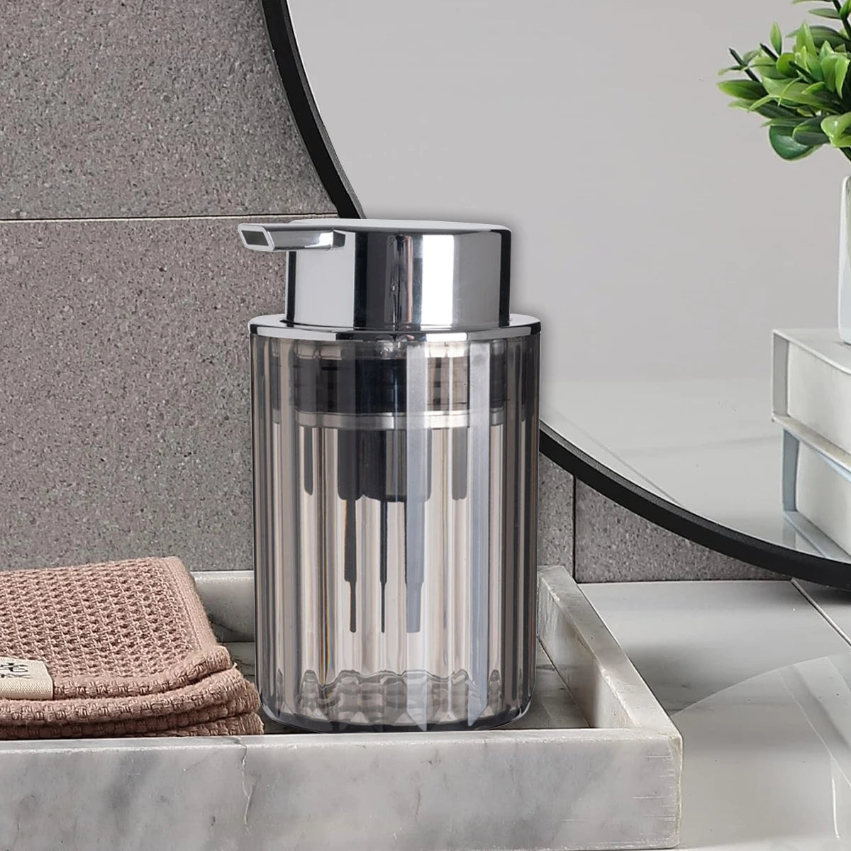 Hands Foaming Soap Dispenser for Bathroom Liquid Soap Mousse Bottle Refillable Kitchen Push-type Dish Soap Container