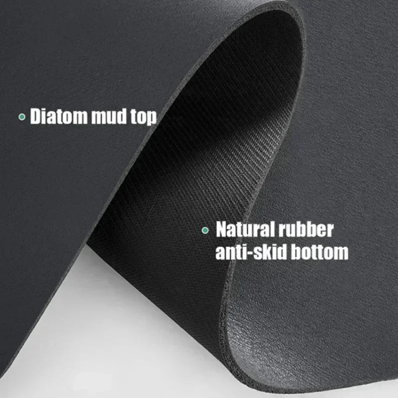 Non-Slip Bath Mat Diatomite Mat with Rubber Padding Soft Super Absorbent Bathroom Rug Foot Mat for Hallway Shower Toilet Mats