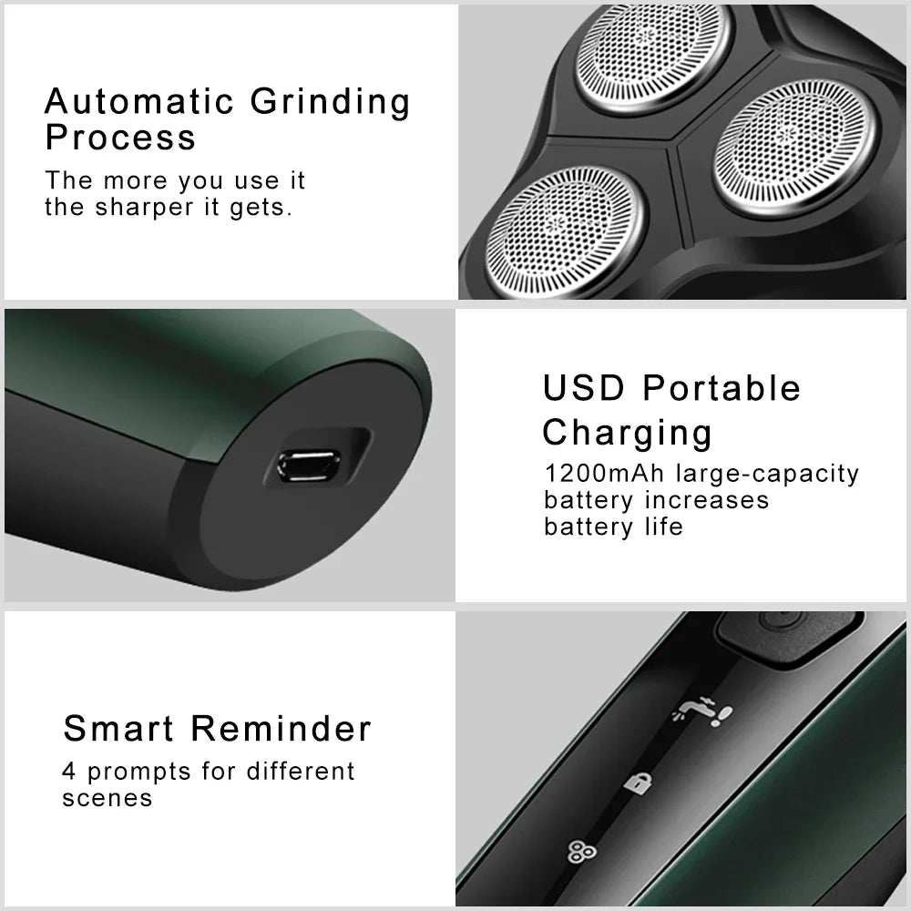 Electric shaver Blade Washable Easy-To-Detach Blade Comfortable Grip Fashionable Design Efficient Shaving Men's Shaver Gift