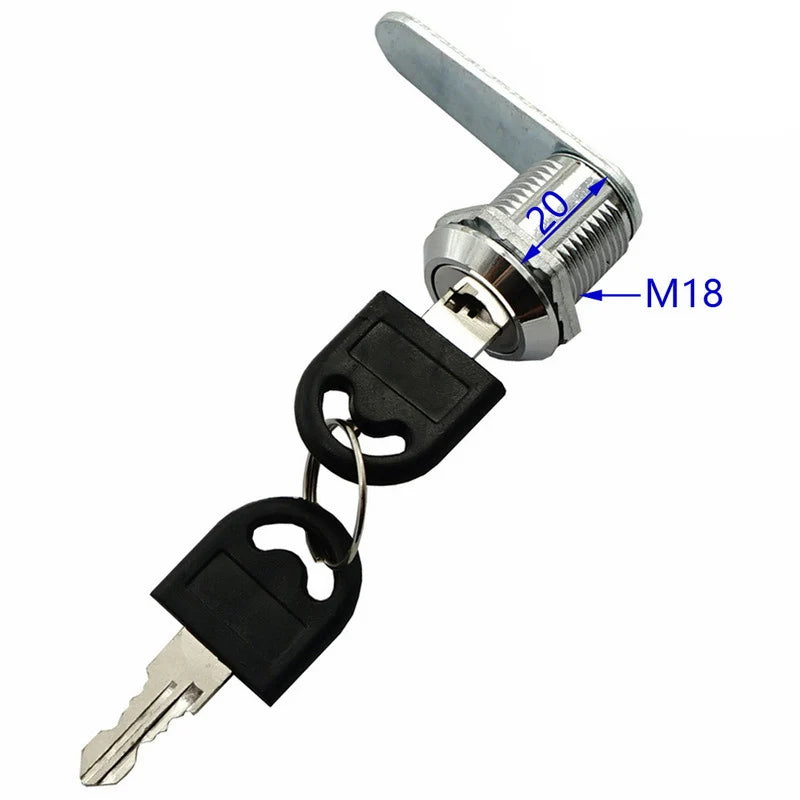 Cam Lock Security Lock 16-40mm Cabinet Cam Lock Door Barrel Drawer Filing Cabinet Post Mail Box Furniture Locker Cupboard 2 Key