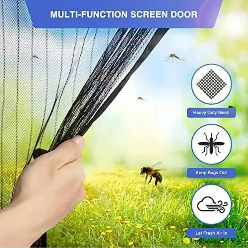 Anti Mosquito Magnetic Door Screen Invisible Mesh Curtain No Punching Auto Closing Insect Fly Bug Protector for Bedroom Entry