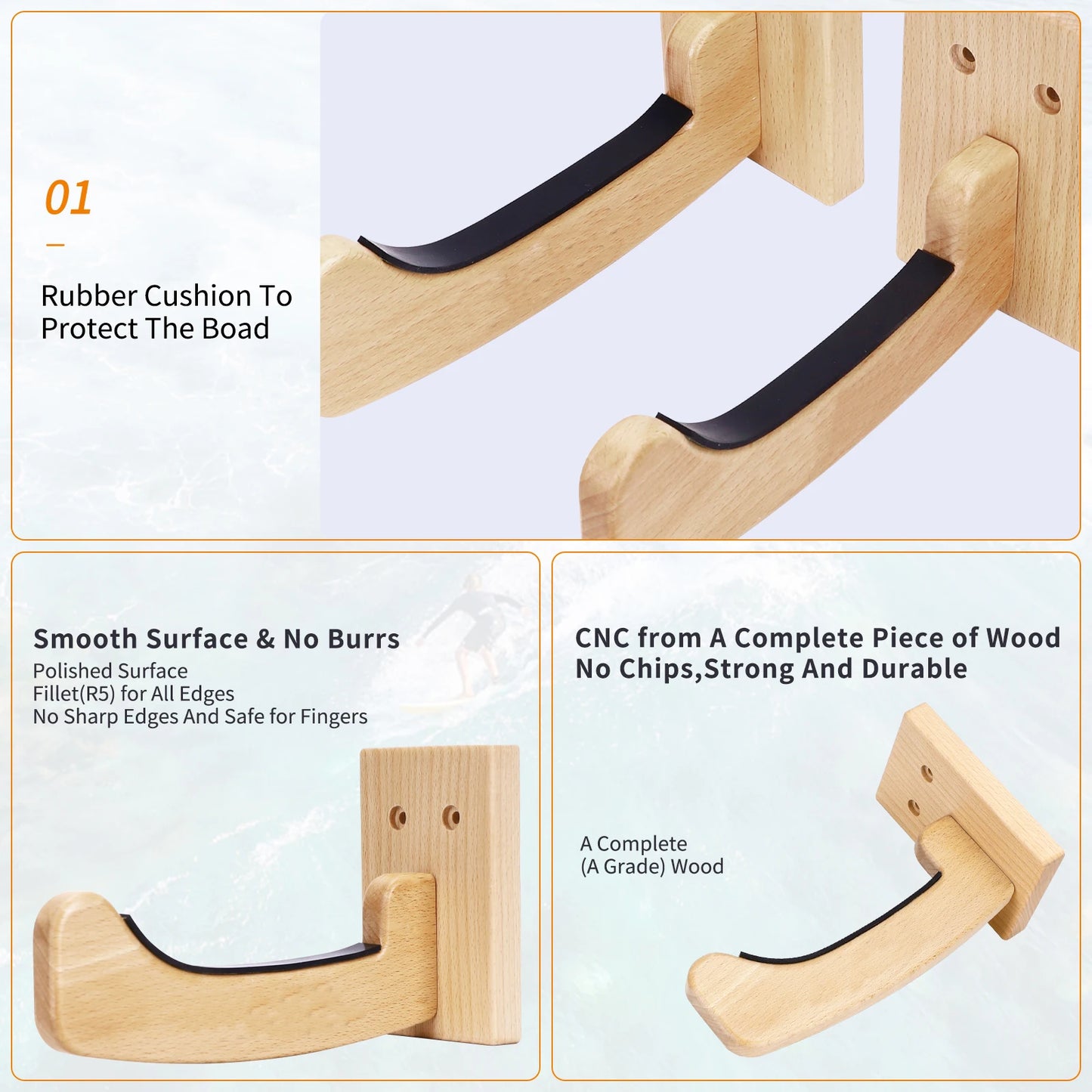 Surfboard Rack for Wall | Surfboard Wall Mount | Surfboard Wall Rack | Paddle Board Wall Rack | Surf Board Wall Mounts