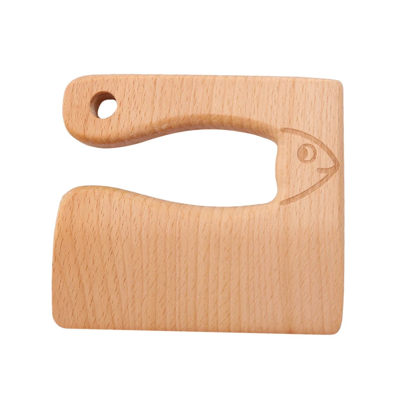 Wooden Montessori Knife Kids Cooking Toys Educational Safe Knives Cut Fruit Basic Toys & Life Skills Kitchen Tools For Toddlers