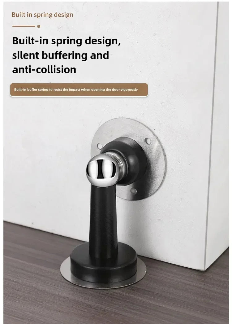 1PCS Stainless Steel Door Stopper Bathroom Magnetic Door Stop Heavy Duty Floor Wall Mount Wind-Proof Door Holder Hardware 2025
