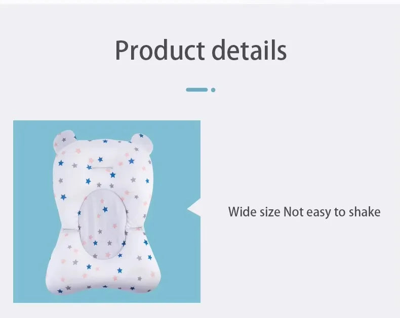 PANGDUBE Baby Bathtub Pad Newborn Bath Support Cushion Adjustable Reclining Shower Seat Bathtub Float for Infants 0-12 Months