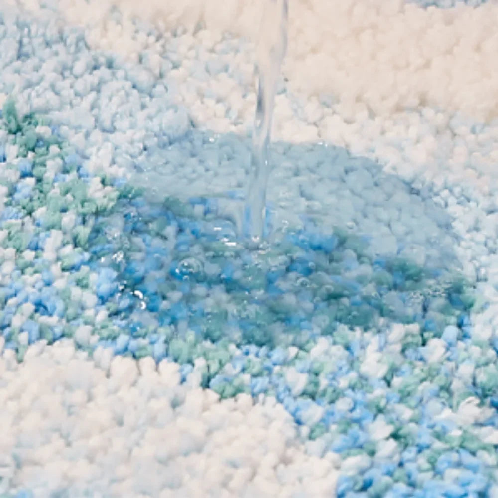 Aesthetic Wave Rug Creative Tufting Antislip Bathroom Carpet Ocean Sea Tufted Carpet House Decoration Livingroom Mat Bedside Rug