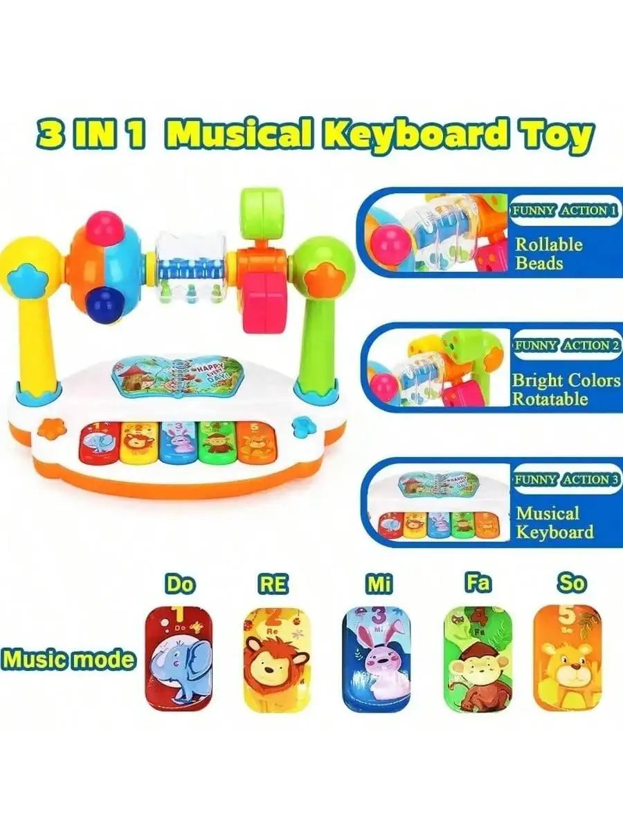 Baby Piano Toy, Light Up Music Baby Toys for12 18 Months Early Learning Educational Piano Toy 1 Year Old Boy Girl Gifts
