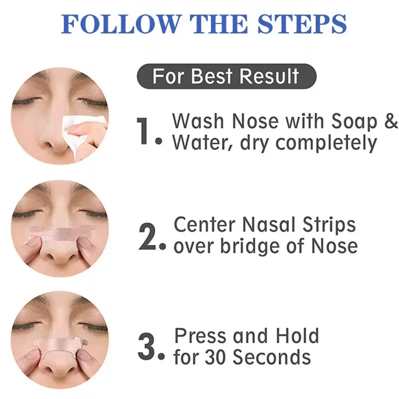10/100/200pcs Anti Snoring Stickers Breathing Nasal Strips Physical Airway Expansion for Improved Nose Vent Comfort Sleep Aid