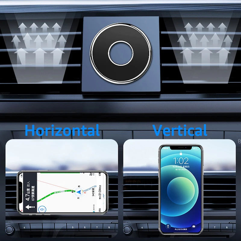 Universal Magnetic Car Phone Holder Stand Round Magnet Car Mount Bracket GPS Smartphone Mobile Support In Car Bracket for IPhone