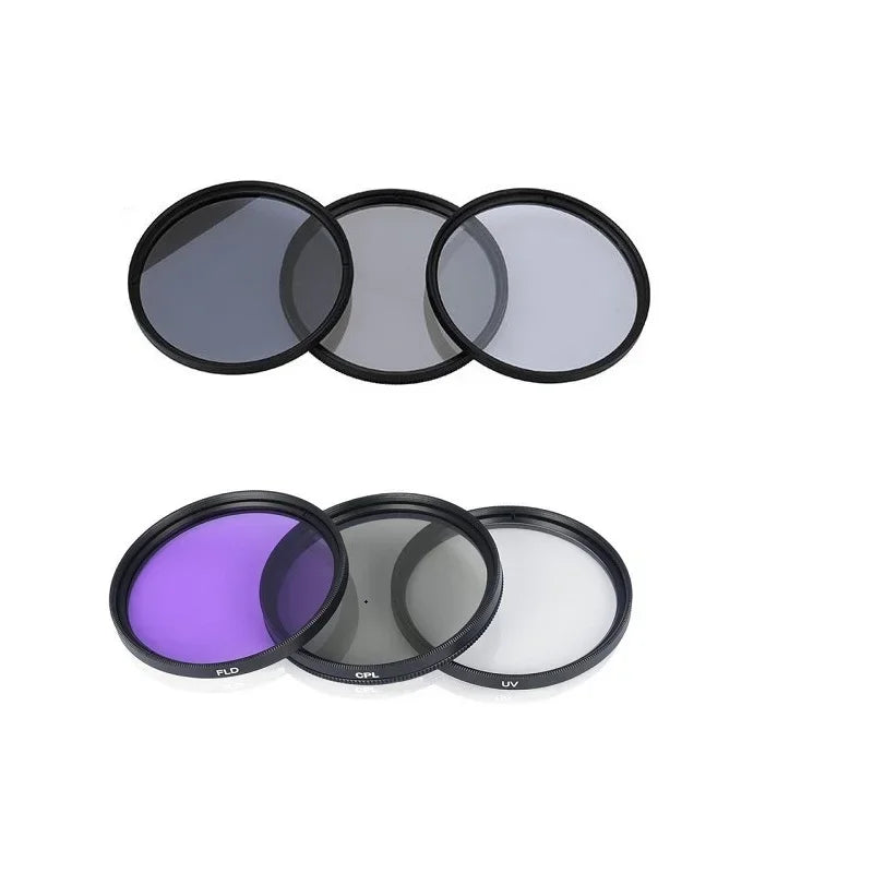 Lightdow Camera Lens Filter 6 in 1 Kits UV+CPL+FLD+ND 2 4 8 49mm 52 55 58 62 67 72 77 82mm Kit for Cannon Nikon Camera Lens