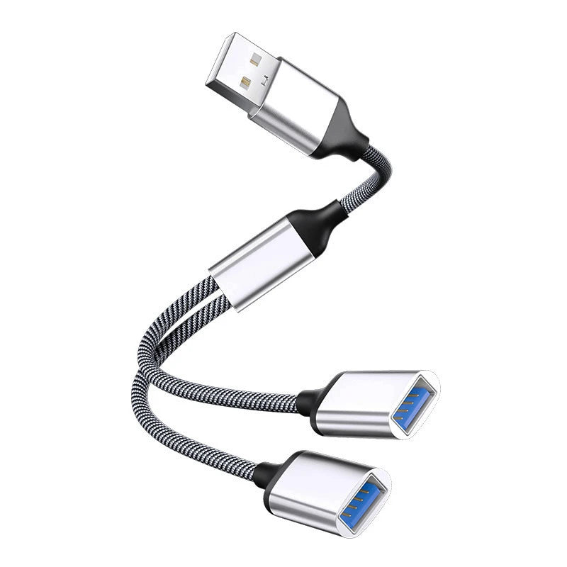Multi USB C to USB A 2.0 HUB Dual Port Splitter Adapter OTG for Laptop Computer Printer Charging Data Transfer Extension Cable