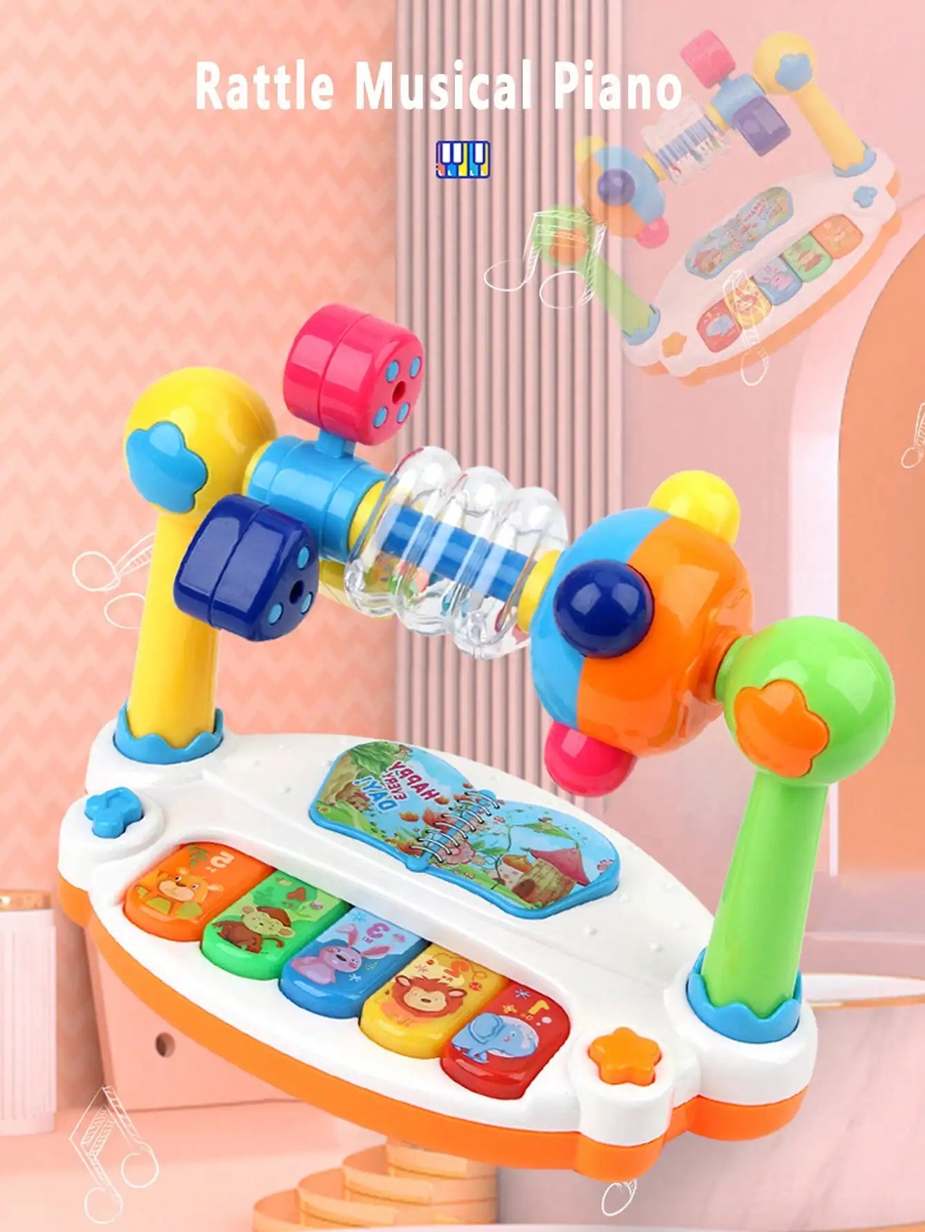 Baby Piano Toy, Light Up Music Baby Toys for12 18 Months Early Learning Educational Piano Toy 1 Year Old Boy Girl Gifts