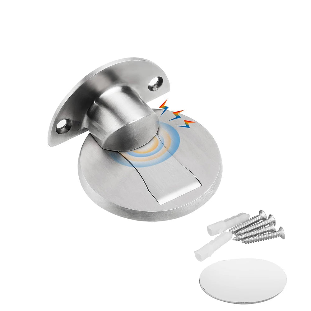 Magnetic Floor Door Stopper Mount Invisible Door Stops Heavy Duty Self Adhesive Wall Protector for Home Bedroom Doorstop