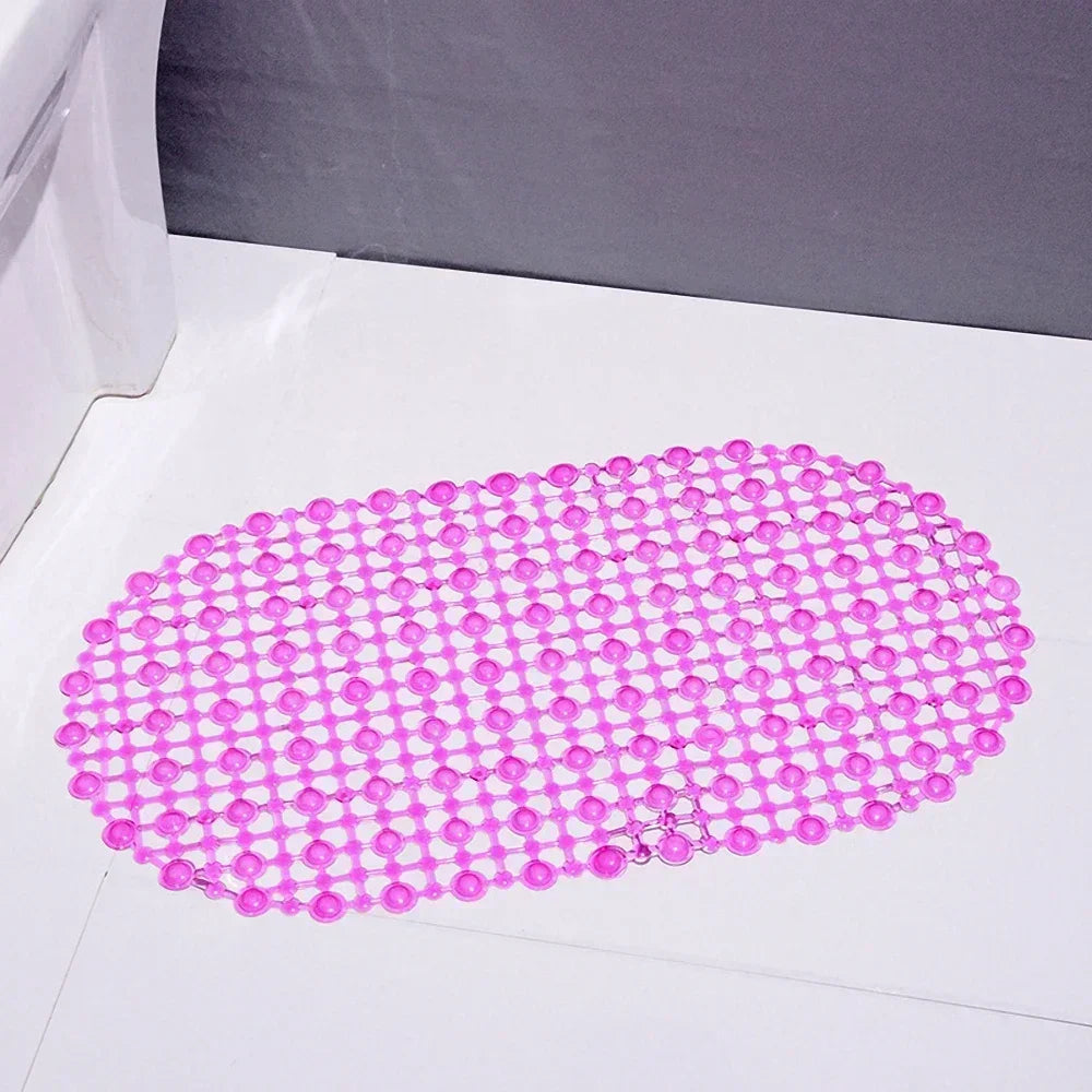 New Non-slip PVC Anti-skid Bath Mats Soft Shower Mat Massage Mat with Suction Cup Non-slip Bathtu Bath Mat Bathroom Accessories