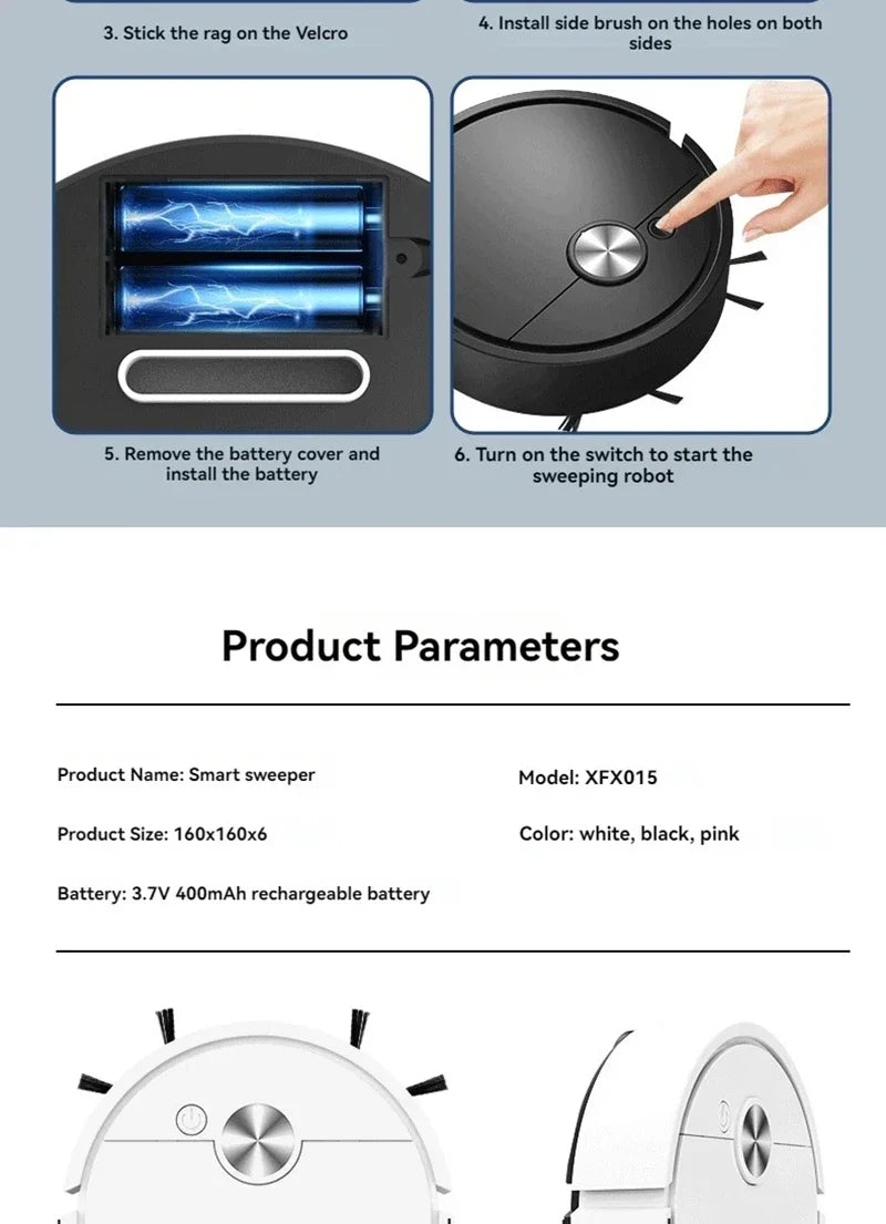 Xiaomi Mini Vacuum Cleaning Robot Smart Mopping Suction And Sweeping Integrated Fully Automatic Home Cleaning Sweeping Robot